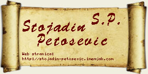 Stojadin Petošević vizit kartica